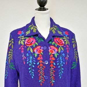 Linea by  Dell 'Olio Embroidered Tunic Jacket